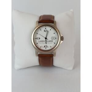 Land O Lakes Unisex Watch Brown Leather Band Excellent Condition